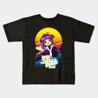 Classic Art Sakura Cute Girl Japanese Manga Kids T-Shirt